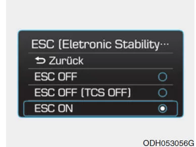 ESC-Handhabung