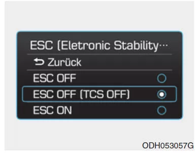 ESC abgeschaltet