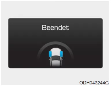 Lenkradausrichtung beendet