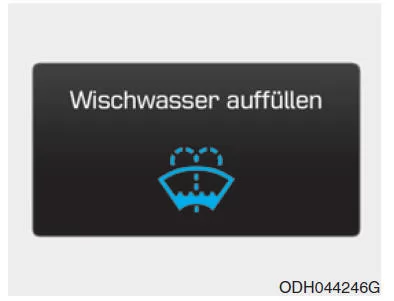 Wischwasser auffullen