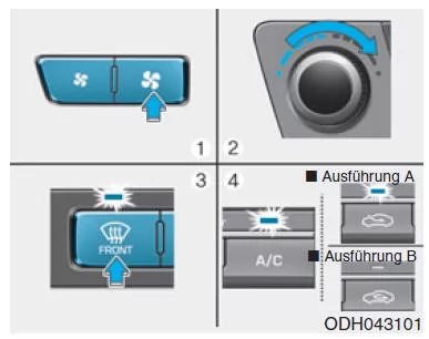 Frontscheibe von außen enteisen