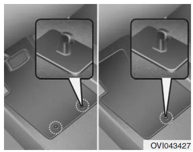 Befestigungspunkt(e) für Fußmatten (ausstattungsabhängig)