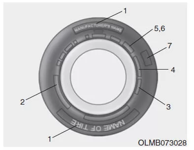 Kennzeichnungen auf den Reifenflanken