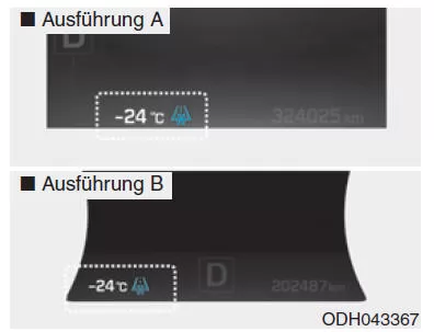 Warnleuchte "Fahrbahnvereisung"