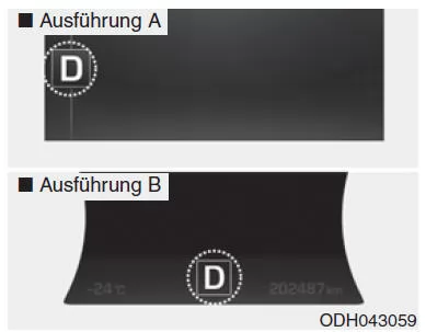 Fahrstufenanzeige Automatikgetriebe
