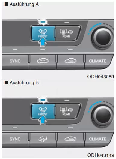Frontscheibe enteisen (A)