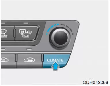 Auswahltaste "Klima-Infos"