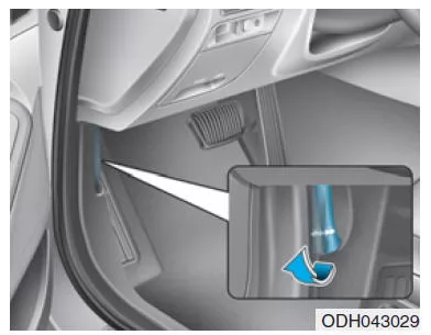 Öffnen der Motorhaube