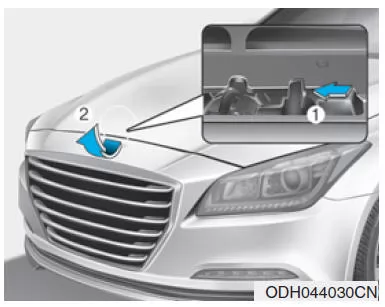 Öffnen der Motorhaube