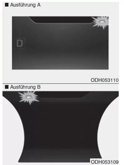 Handhabung des Spurhaltewarnsystems