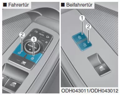 Mit dem zentralen Türschlossschalter