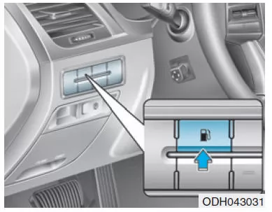 Öffnen der Tankklappe
