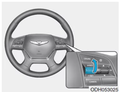 Anheben der Tempomat-Sollgeschwindigkeit