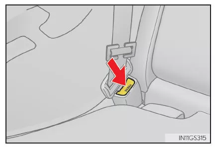 Ausbauen eines mit einem Sicherheitsgurt befestigten Kindersitzes