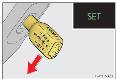 Auswählen des Konstantgeschwindigkeitsregelungsmodus