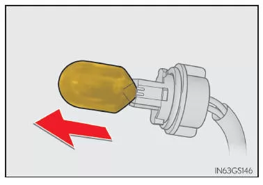 Vordere Blinkleuchte (Fahrzeuge mit Einzellampen-Scheinwerfern)