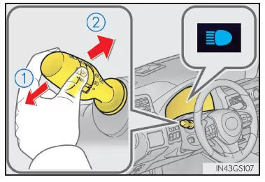 Einschalten des Fernlichts