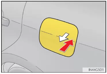 Öffnen des Tankdeckels