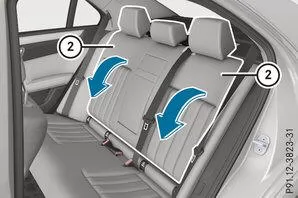 Sitzlehne vorklappen