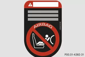 Fahrzeuge ohne automatische Kindersitzerkennung im Beifahrersitz