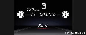 RACETIMER anzeigen und starten