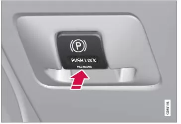 Feststellbremsregler - anziehen.