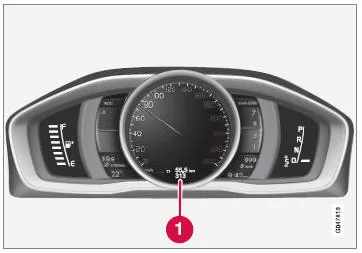Tageskilometerzähler, digitales Kombinationsinstrument.