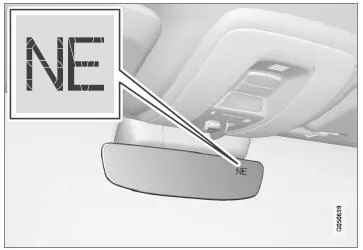 Rückspiegel mit Kompass.