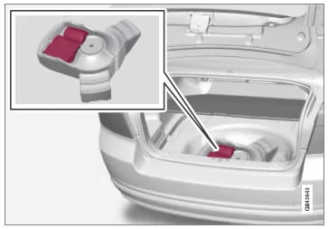 Position des Reifenabdichtsatzes