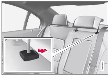 Kopfstütze mittlerer Sitzplatz hinten