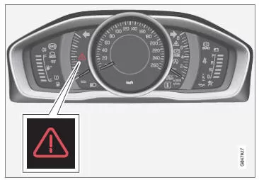 Warndreieck im analogen Kombinationsinstrument.