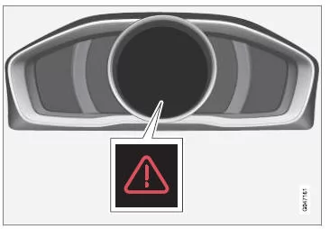 Warndreieck im digitalen Kombinationsinstrument.